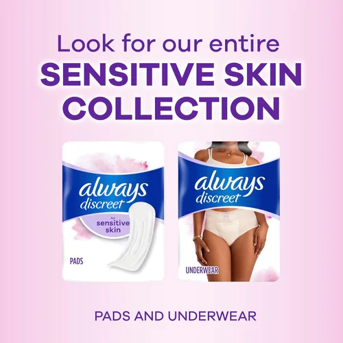 Vista 8 de Always Discreet Ropa interior para pieles sensibles, protección de la piel cuatro veces, dermatológicamente probada, sin fragancia, máxima