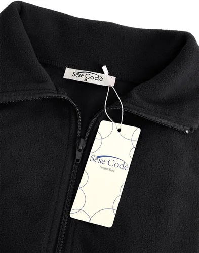 Vista 3 de SeSe Code Chaleco de forro polar ligero con cremallera frontal y bolsillos para mujer