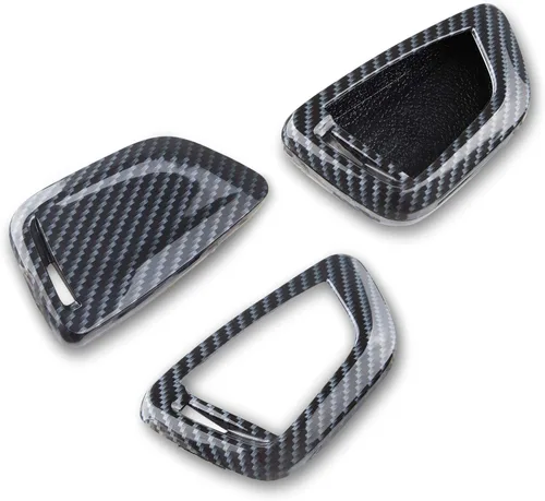 Vista 4 de TOMALL Funda para llavero de fibra de carbono para X1 X3 X5 X6 F48 G01 F15 F16 y nueva serie 3 nueva serie 5 serie 7, Fibra de carbono