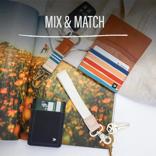 Vista 6 de Thread Wallets - Cartera delgada de diseño minimalista con tarjetero vertical.