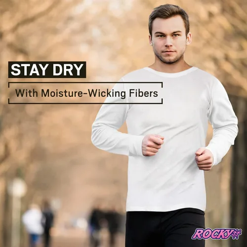 Vista 4 de Rocky Parte superior de capa base térmica para hombre camisa larga de ropa interior John con aislamiento para calor de esquí al aire librepijama