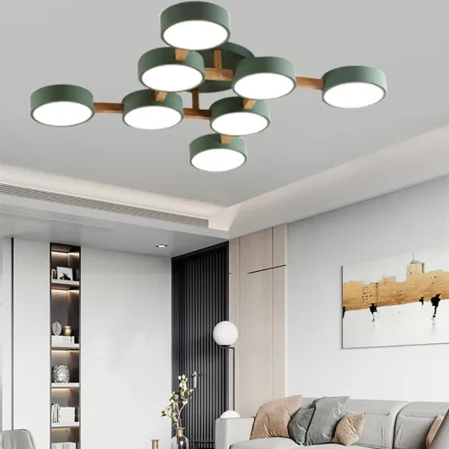Vista 25 de Lámpara de techo LED, lámpara de techo 33WGreen 3 CCT para dormitorio, sala de estar, cocina