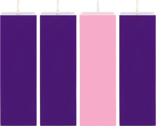 Vista 9 de Mega Candles Juego de 4 piezas de velas de Adviento de Navidad sin perfume, vertidas a mano de cera premium con parte superior en forma de campana