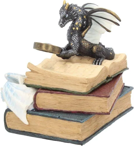Vista 3 de Unicorn Studio WU77103AA Miniature Scholars Dragons Books - Caja de baratijas