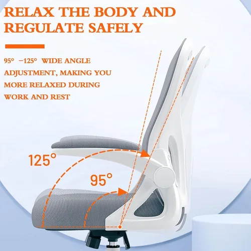 Vista 4 de Ergonomic Office Chair with Breathable Mesh Adjustable Headrest & Lumbar Support Comfortable Desk Chair for Home Gaming & Work - Stylish Swivel Desk