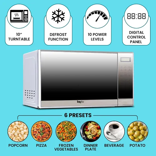 Vista 4 de Koolatron - Refrigerador compacto de 1.7 pies cúbicos + combo de microondas de 700 W: incluye nevera/congelador de encimera con parte trasera plana