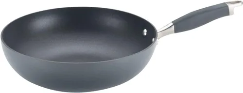 Vista 2 de Anolon Advanced - Utensilios de cocina antiadherentes anodizados duramente para el hogar - Woks (Wok abierto de 30,5 cm, Moonstone)