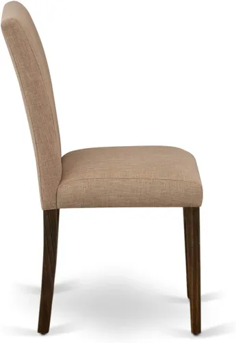 Vista 12 de East West Furniture F2AB5-747 - Juego de muebles de comedor de 5 piezas, incluye una mesa de comedor redonda con pedestal y 4 sillas tapizadas