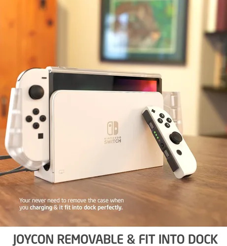 Vista 2 de Mumba Funda acoplable para Nintendo Switch OLED 2021 serie Blade - Funda protectora de TPU con agarre compatible con Nintendo Switch OLED y Joy-Con