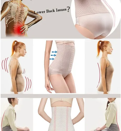 Vista 7 de Entrenador de cintura Cincher, moldeador de cuerpo, entrenamiento deportivo para reloj de arena, 6 piezas de compresión superior de hueso de acero