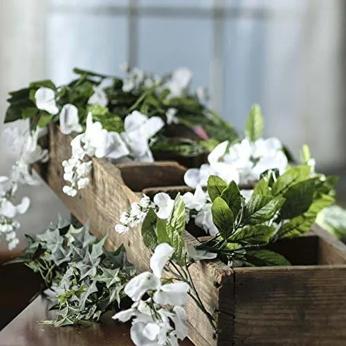 Vista 6 de Factory Direct Craft Guirnalda de primavera de flores verdes artificiales para decoración de primavera y exhibiciones