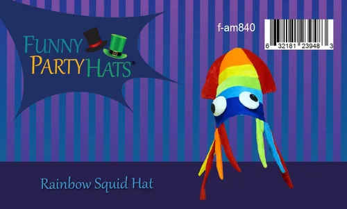 Vista 3 de Sombrero de calamar Funny Party Hats, divertido, para fiestas