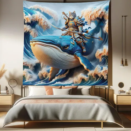 Vista 76 de Ambesonne Tapiz Trippy, vista panorámica de la cascada con bosques de ensueño y mandala oriental psicodélico, decoración de tela para colgar