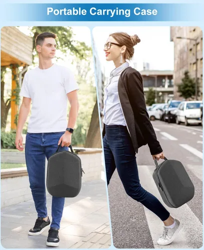 Vista 6 de Funda para Oculus Quest 2, funda de transporte compatible con MetaOculus Quest 2 Basic VR Gaming Headset y accesorios de controladores táctiles