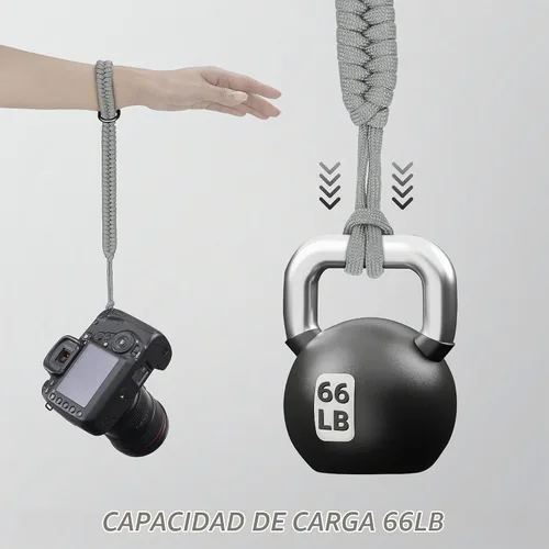 Vista 4 de SUNYA Correa de muñeca para cámara para fotógrafos, correa de paracord de cuerda para cámara, correa de mano compatible para cámara réflex digital