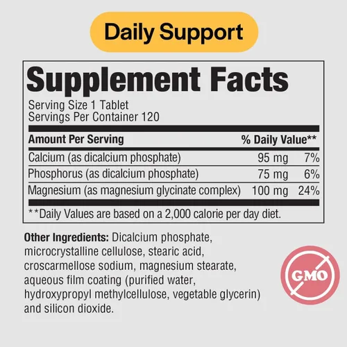 Vista 2 de PureFormulas Glicinato de magnesio 100 mg de apoyo diario para el estrés, nervios, sueño, músculos, metabolismo, suplemento de glicinato de magnesio