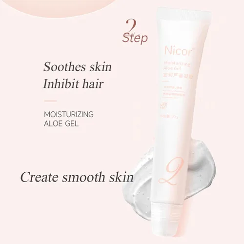 Vista 4 de Kit de crema depilatoria facial, removedor de vello íntimo/privado, loción de crema depilatoria sin dolor para cara, piernas, brazos, axilas y todo