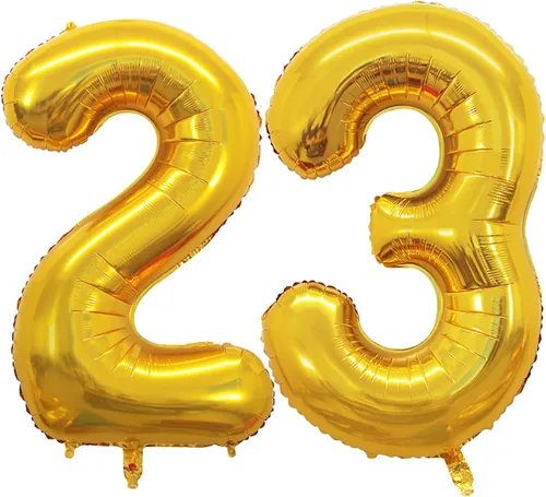 Vista 308 de Goer, conjunto de globos de papel aluminio para decoraciones de cumpleaños, globos de las letras de feliz cumpleaños y de números Oro