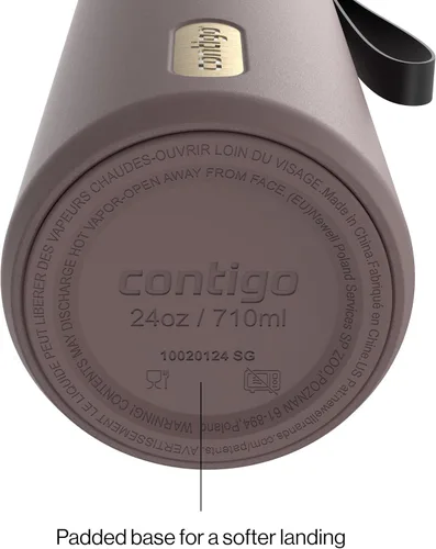 Vista 4 de Contigo Autoseal - Botella de agua de acero inoxidable con aislamiento al Terra Champagne