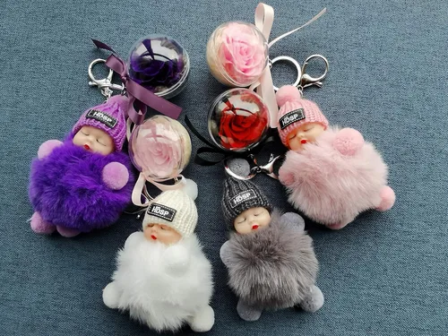 Vista 5 de DORISJACKY Llaveros de muñeca lindos accesorios para monedero cartera y llavero de coche