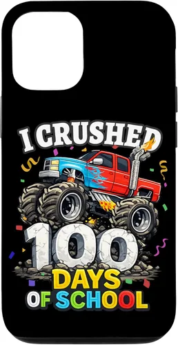 Vista 28 de I Crushed 100 Days of School - Monster Truck 100th Day Boys Case for iPhone 16