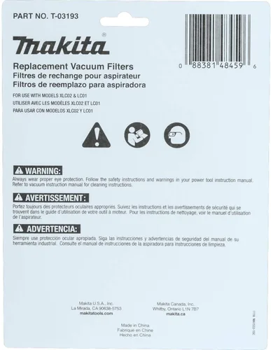Vista 2 de Makita T-03193 Filtro de vacío de tela (paquete de 3)