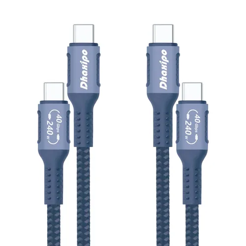Vista 12 de Cable USB 4 para Thunderbolt 4 de 1.0 ft/1 pie, transferencia de datos de 40 Gbps con 240 W y 4K a 144 Hz 5K @ 60 Hz o 8K a 30 Hz, compatible