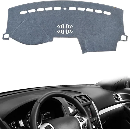 Vista 16 de AUQDD Funda de Cubierta de Tablero Compatible con 2004 2005 2006 2007 2008 2009 2010 Toyota Sienna, Alfombra de Tablero de Franela Negra Negro