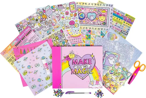 Vista 2 de Just My Style Álbum de recortes definitivo, personaliza y decora un álbum de recortes DIY de 40 páginas, ideal para viajes, viajes por carretera