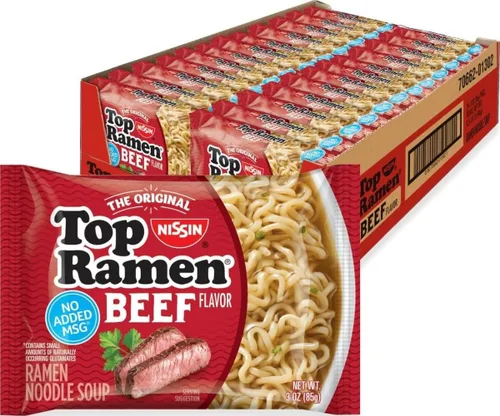 Vista 11 de Nissin Top Ramen Comida rápida y conveniente lista en minutos con agua caliente.