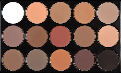 Vista 4 de Pure Vie Paleta de sombra de ojos profesional con reflejos y kit de contorno de maquillaje, 15 colores altamente pigmentados, desnudos cálidos