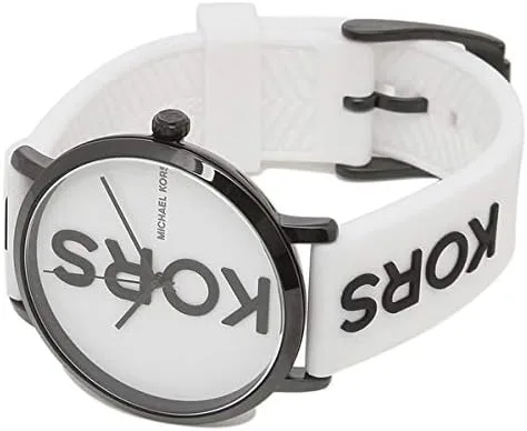 Vista 6 de Michael Kors MK2829 Charley - Reloj de silicona blanco con esfera blanca de tres manecillas Blanco