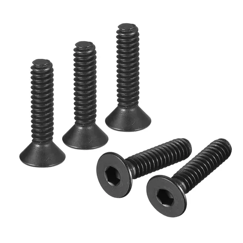 Vista 16 de uxcell Tornillos de Cabeza Plana con Hexágono Interior #4-40x1, Tornillos de Cabeza Plana Avellanada con Hexágono Interior de Acero al Carbono Grado