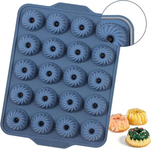 Vista 8 de Webake Fancy - Molde de silicona antiadherente para tartas, molde para hornear pasteles Kugelhopf, paquete de 2