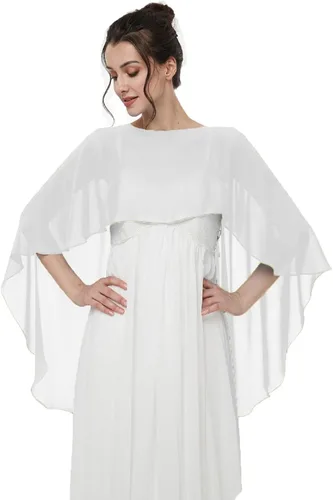 Vista 2 de Chales y envolturas transparentes para vestidos de noche, capas de gasa para mujer, cubierta suave para boda