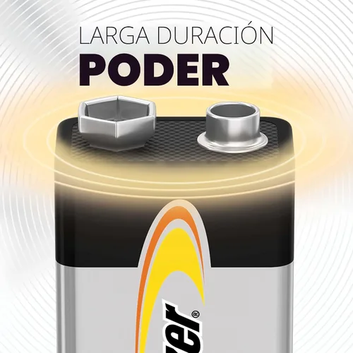 Vista 5 de Energizer Baterías alcalinas de 9 voltios (paquete de 8), baterías alcalinas de 9 V de larga duración Batería detector de humo para radios