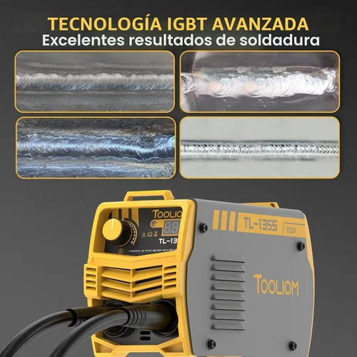 Vista 3 de TOOLIOM 135A Soldador de varilla mini 110V soldador MMA ARC máquina soldadora inversora CC con pantalla digital máquina de soldar portátil