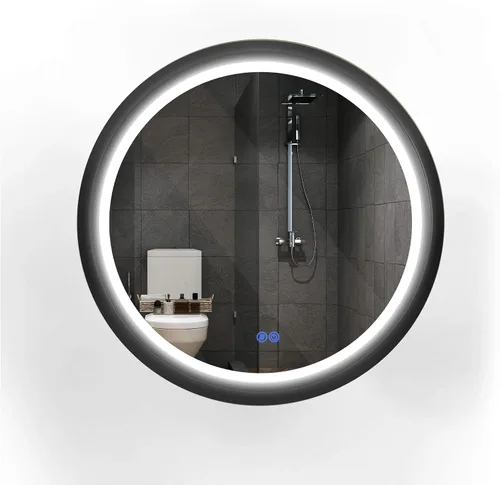 Vista 19 de Espejo LED de longitud completa de 19 x 59 pulgadas para baño con 3 modos de color, atenuador táctil, tocador iluminado de pie o montaje en pared