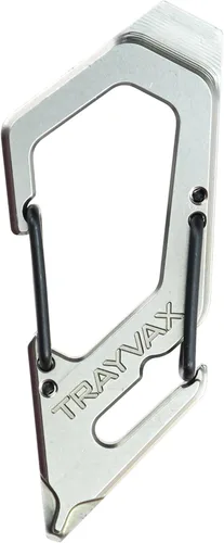 Vista 6 de Trayvax Talon Clip de mosquetón multiherramienta, llavero de liberación rápida de acero inoxidable 420 con abridor de botellas y destornilladores