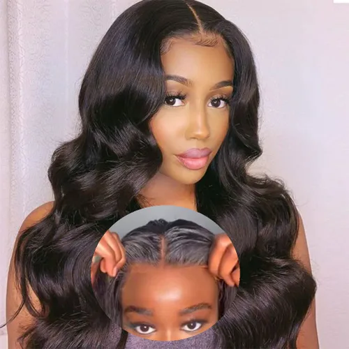 Vista 9 de Peluca de Cabello Humano con Corte Pixie Bob Sin Pegamento Pre Desplumada Pre Cortada Húmeda y Ondulada Pelucas de Encaje Frontal para Mujeres