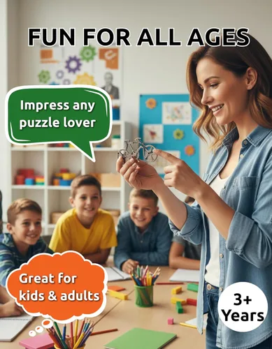 Vista 5 de Rompecabezas de bicicleta – Brainteaser de metal duradero de alta calidad Desafiante juego de lógica mecánica 3D, herramienta de enfoque y alivio
