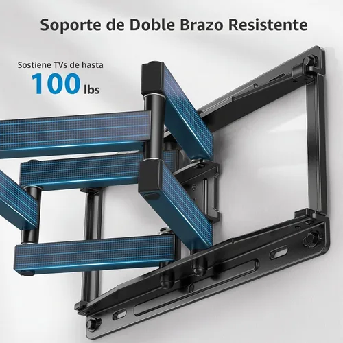 Vista 4 de Pipishell - Soporte de pared para TV de movimiento completo para la mayoría de televisores de 37 a 75 pulgadas, soporte de pared con brazos