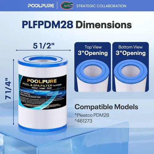 Vista 3 de POOLPURE El filtro de spa PDM28 reemplaza a AquaRest Dream Maker 461273