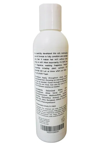 Vista 2 de CLOUDD Crema concentrada de acondicionador nutritivo sin fragancia, 100% sin fragancia y sin aceite esencial, sin perfume