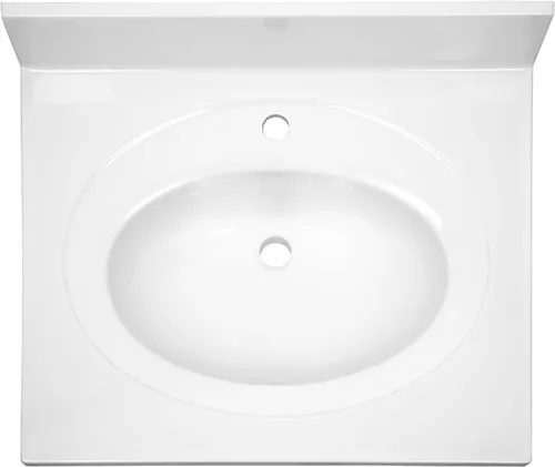 Vista 10 de Design House Lavabo individual superior, 25 pulgadas, blanco