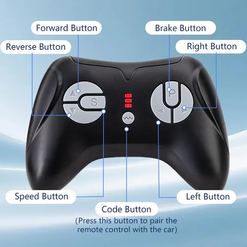 Vista 3 de ANPABO Control remoto Bluetooth de 2,4 GHz para coche de paseo de 12 V/24 V