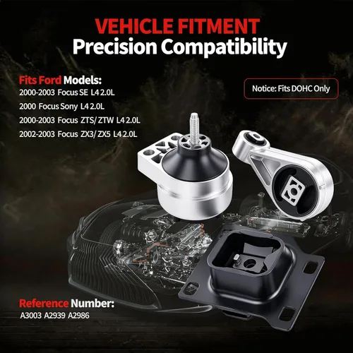 Vista 2 de Soporte de motor compatible con Focus 2.0L 2000 2001 2002 2003 2004