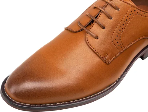 Vista 2 de Vostey Zapatos de vestir para hombre clásicos con punta de ala Brogue Oxfords