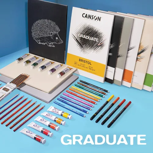 Vista 7 de Canson Bloc de bocetos para graduados, plegable, 5.5 x 8.5 pulgadas, 40 hojas Papel de artista para adultos y estudiantes