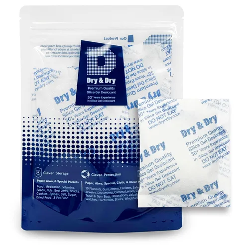 Vista 47 de Dry & Dry 0.04 oz [50 paquetes] Paquetes de gel de sílice desecantes, paquetes de sílice - Paquetes de gel de sílice recargable, paquetes